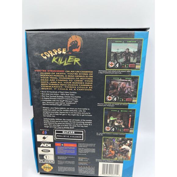 Authentic Corpse Killer Sega CD 1994 CIB Complete Video Game - Picture 2 of 10